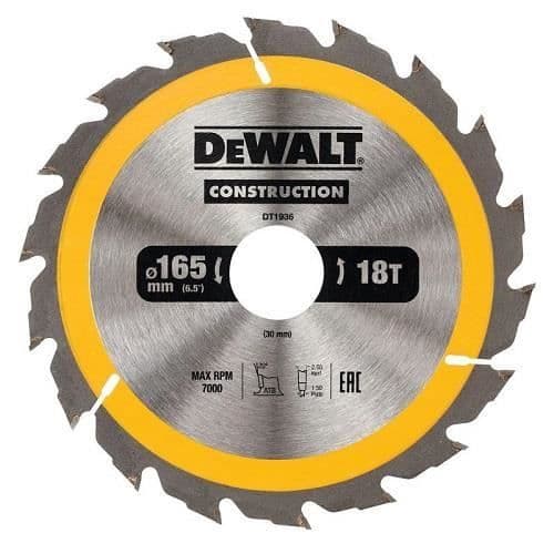 DEWALT 165-30 mm 18-tands cirkelsågblad DT1936-QZ