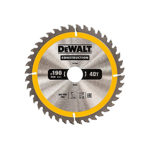 Cirkelsågblad - DeWALT - DT1945-QZ - 190-30 mm - 40 tänder