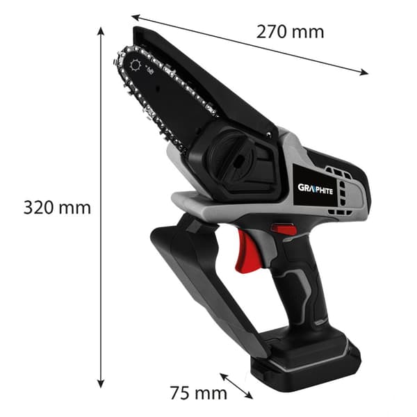 Mini akku motorsav Energy+ 18V Li-lon, hastighed: 0-5400 min-1
