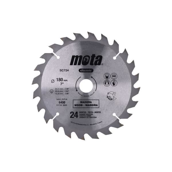 Cirkelsågblad - Mota - CLP18 SC724P - Ø180mm - 24 tänder - Tungsten Carbide