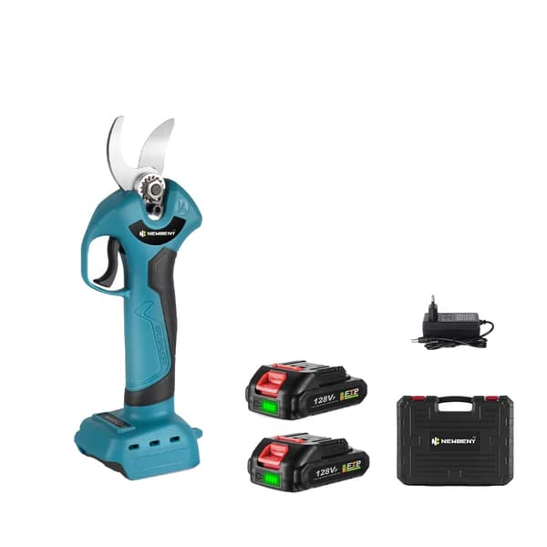 Elektrisk Beskærersaks, 18V Motor, 30mm Skærediameter,2 Batteri EU Stik