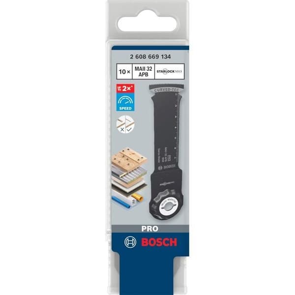 Bosch 10x Lame PRO Multi Material MAII 32 APB för Klamrat Trä, Sandwich Metall, 10 st