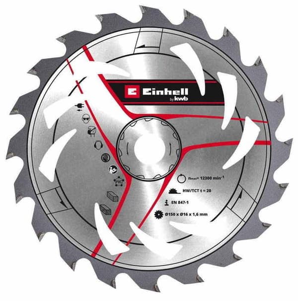 Cirkelsågblad - 150x16mm - 20 tänder