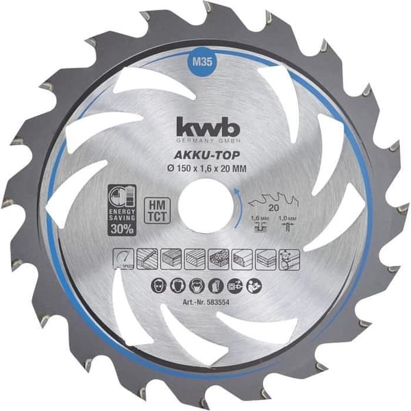 Klinga för cirkelsåg kwb Energy-Saving Easy Cut, Ø 150 x 20 mm