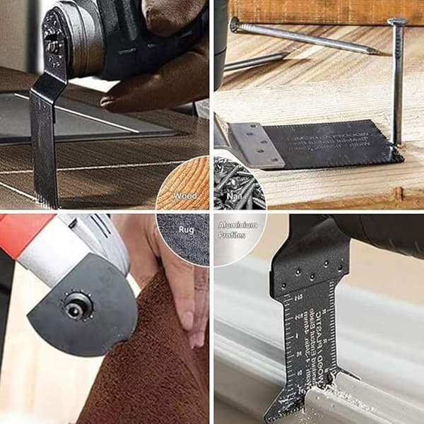 Multifunktionellt Verktyg Sågblad Tillbehörs Kit, CGBOOM 28 St Universella Sågblad för Fein Multimaster, Dremel, Bos