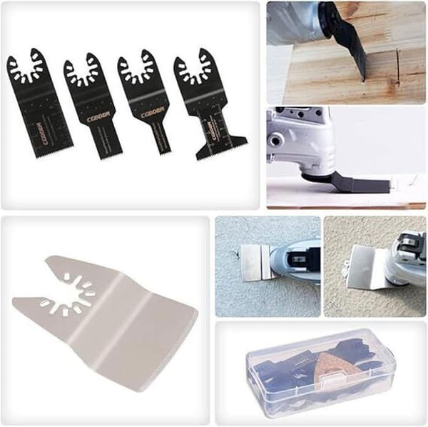 Multifunktionellt Verktyg Sågblad Tillbehörs Kit, CGBOOM 28 St Universella Sågblad för Fein Multimaster, Dremel, Bos