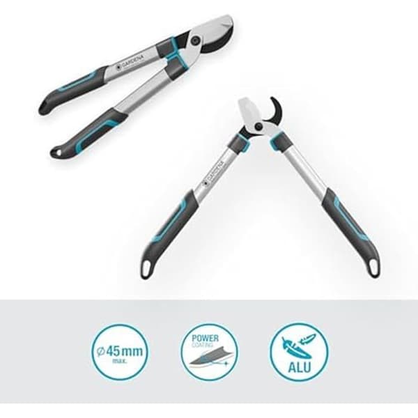 Sekatör med rak blad - GARDENA - EasyCut S - Klipper färskt trä upp till 45 mm - Vassa blad - Lätt 900 g