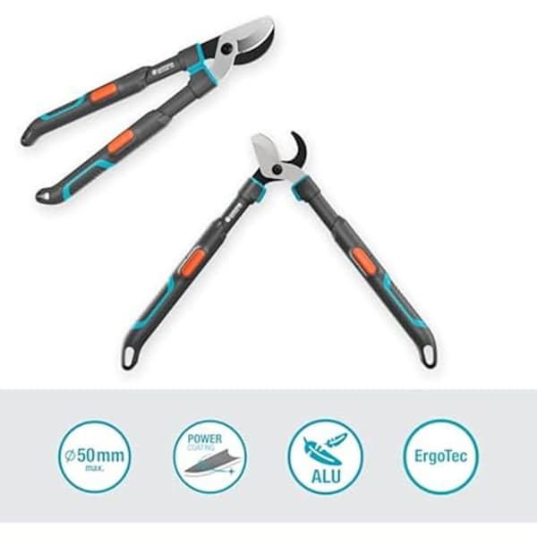 Gardena TeleCut Pro S: teleskopisk grensaks för färskt trä upp till 50 mm, utdragbar upp till 670