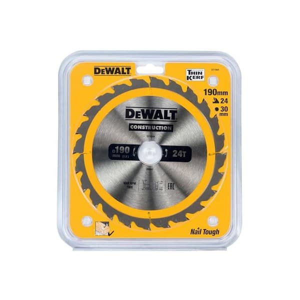 DeWALT cirkelsågblad, 190-30 mm, 24 tänder - DT1944-QZ
