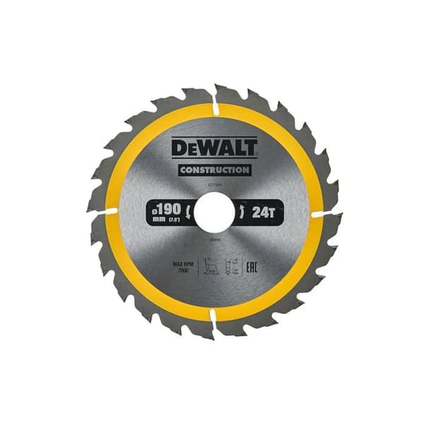 DeWALT cirkelsågblad, 190-30 mm, 24 tänder - DT1944-QZ