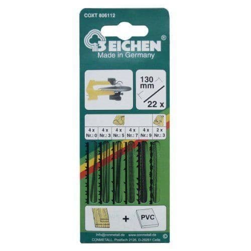 Connex COXT806112 Set med 22 blad för elektrisk rullsåg 130 mm