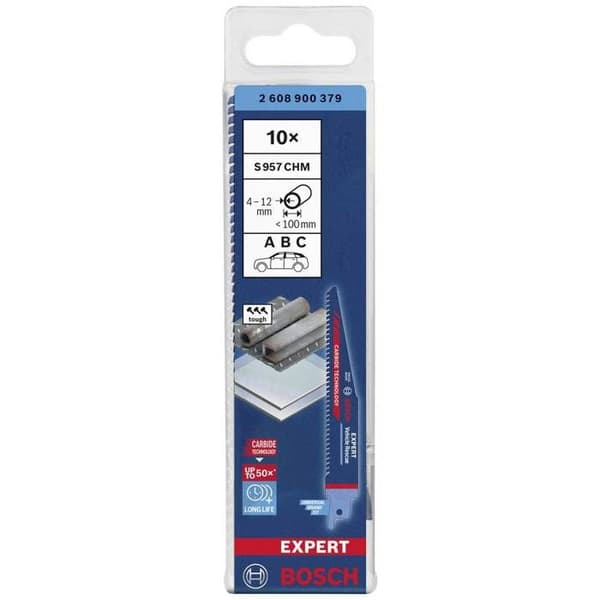 10 Expert sabel sågblad Hårdmetall Extrikation 150 mm S957 CHM - BOSCH EXPERT - 2608900379