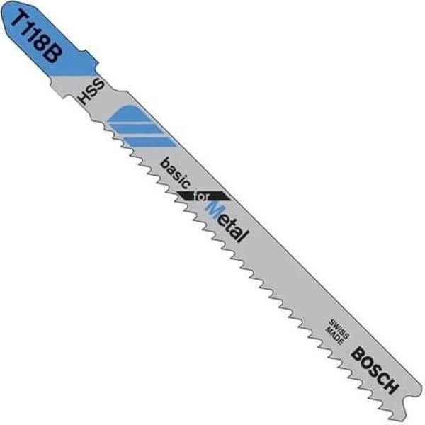 Sticksågsblad T118 B Basic för metall 5 delar - BOSCH - 2608631014