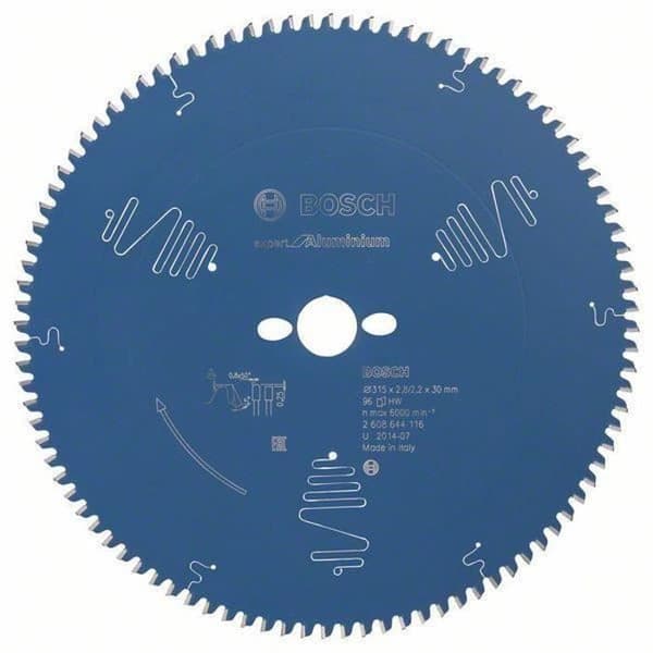 Cirkelsågblad - BOSCH - 315x30x2,8 mm - 96 tänder - Aluminium - Mycket fin hårdmetall