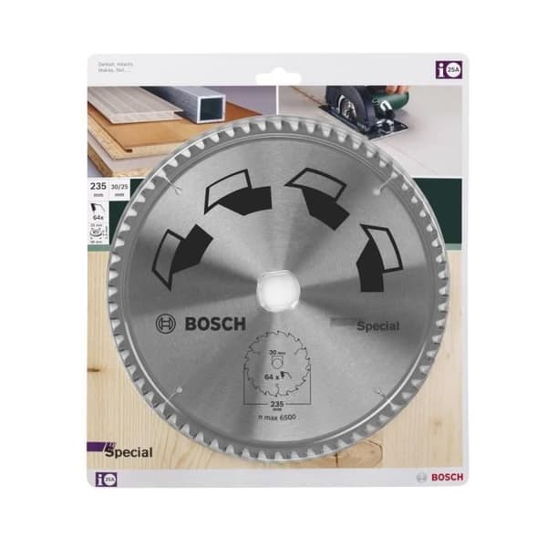 Bosch Tillbehör Special 2609256895 Cirkelsågblad i hårdmetall 235 x 30 mm Antal tänder: 64 1 st (s)