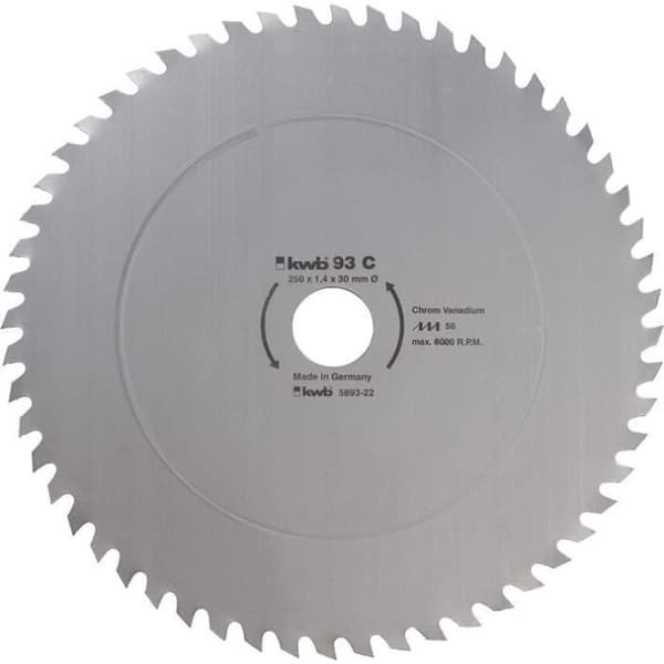 Cirkelsågblad - KWB - 595122 - 500 mm - Grova tänder - Krom Vanadium
