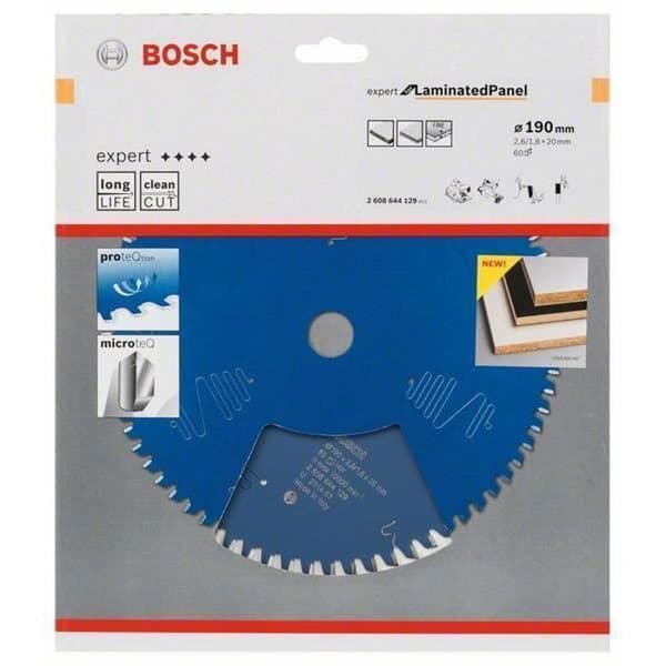 Cirkelsågblad - BOSCH EXPERT - 2608644129 - 60 tänder - Hög motståndskraft - Anti-vibration