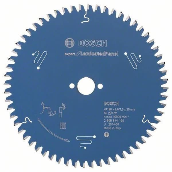Cirkelsågblad - BOSCH EXPERT - 2608644129 - 60 tänder - Hög motståndskraft - Anti-vibration