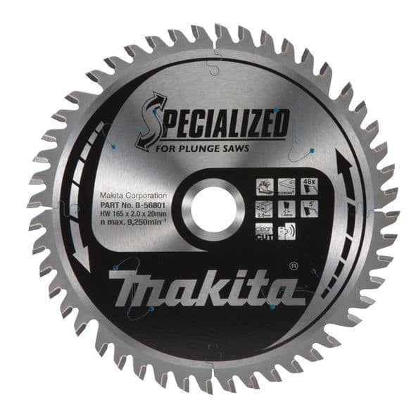 Makita Specialized sågblad, 165x20x48 - B-56801