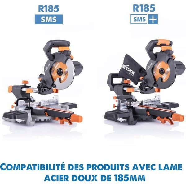 Sågblad - Evolution - M185TCT-40MS - 185 mm - 40 Tand - Mjuk Stål TCT