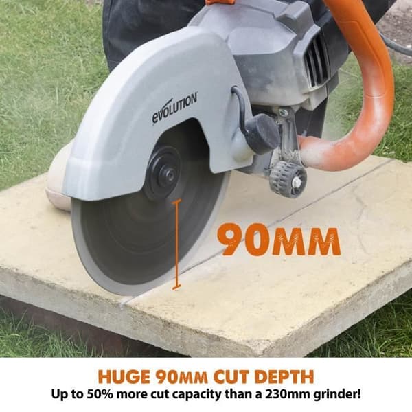 Evolution R230DCT 230 mm 9" elektrisk materialskärare med diamantklinga - EVOLUTION ELVERKTYG
