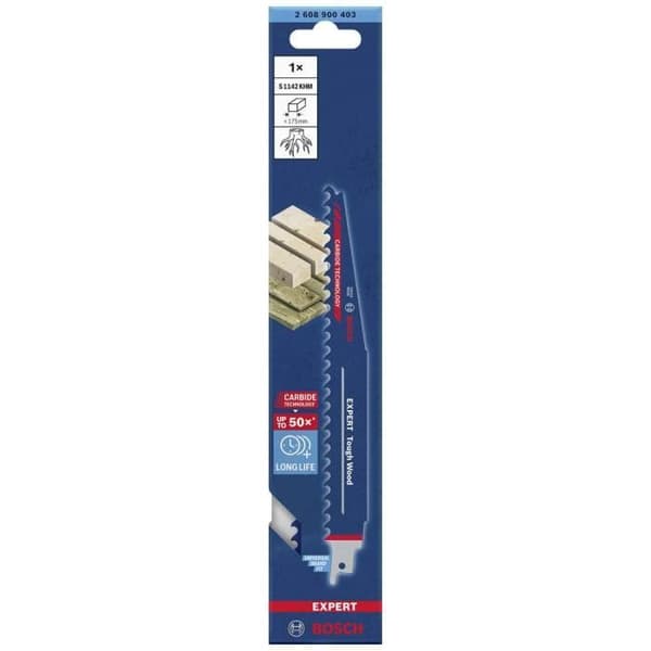 Sabre sågblad Expert Hårdmetall Trä S1142KHM 225 mm - BOSCH EXPERT - 2608900403