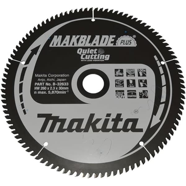 Makita Makblade Plus sågbla 260 x 30 mm, 100T, 32633