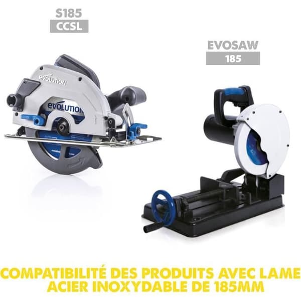 Evolution S185TCT-48CS blad av rostfritt stål TCT 185mm 48 tänder