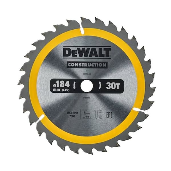 Cirkelsågblad - DeWALT - DT1949-QZ - 165 mm - 24 tänder - Grå