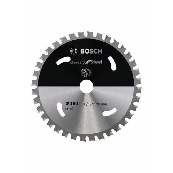 Cirkelsågblad - Bosch - Standard för stål - 160 mm - 36 tänder - Grå färg