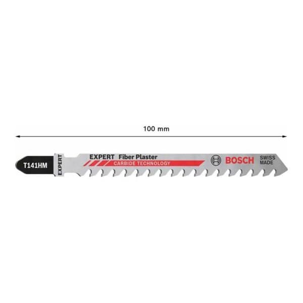Sticksågsblad - BOSCH - T 141 HM - 3 delar - Hårdmetalltänder - För slipande material