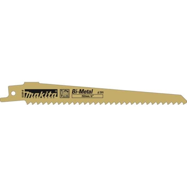 MAKITA B-05175 sabelsågblad - 152x1,25 mm - 6 tänder per tum - BiM - Trä/metall - 5 blad