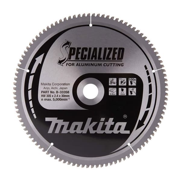 Sågblad - Makita - B-33358 - Ø305mm - 100 tänder - Special aluminium