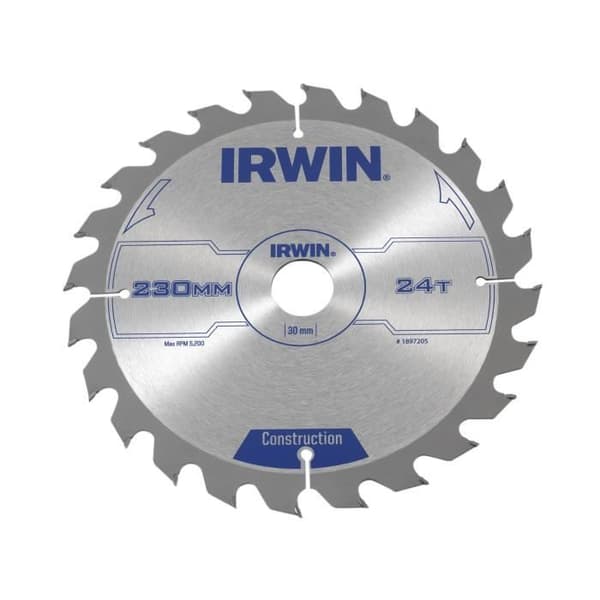 Cirkelsågblad - IRWIN - IRW1897205 - 230 mm - 30 mm - 24 tänder ATB