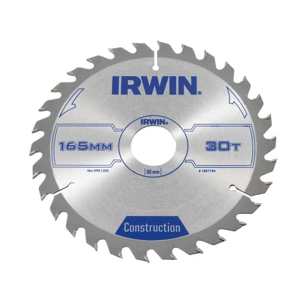 Cirkelsågblad - IRWIN - IRW1897194 - 165 mm - 30 tänder - 30 mm i diameter