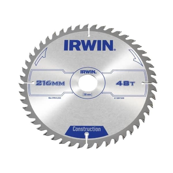 IRWIN Construction cirkelsågblad 216 x 30 mm x 48T ATB IRW1897209