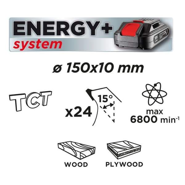 Sågblad, Widia 150 x 10 mm, 1,6 mm, 24 tänder, Energy+