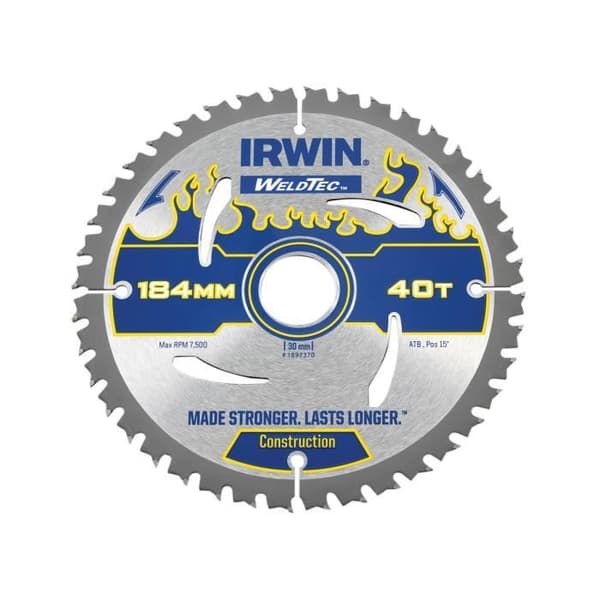 IRWIN Weldtec cirkelsågblad 184 x 30 mm x 40T ATB IRW1897370