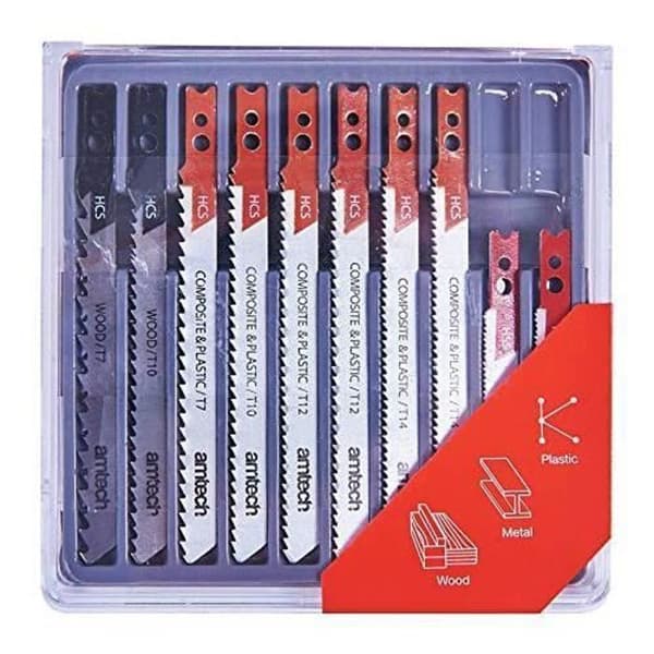 Sticksågsblad - Svart + Decker - Set med 10 blad - Svart - Kompatibel med trä, metall, plast