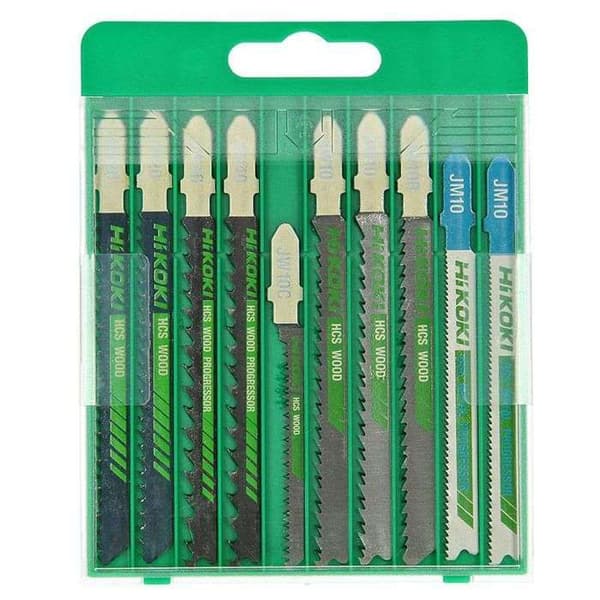 Sortiment av 10 blad för HITACHI sticksåg - JW20, JW40, JW10C, JW10, JW10R, JM10