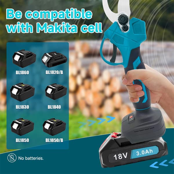 Elektriska Beskärningssaxar, Sladdlös Drift, 30 mm Klippkapacitet