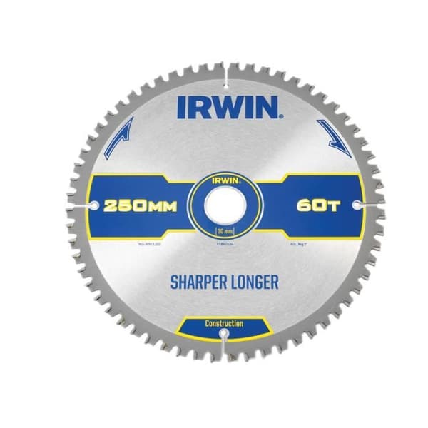 IRWIN Cirkelsågblad Konstruktion 250 x 30mm x 60T ATB / M Neg IRW1897426
