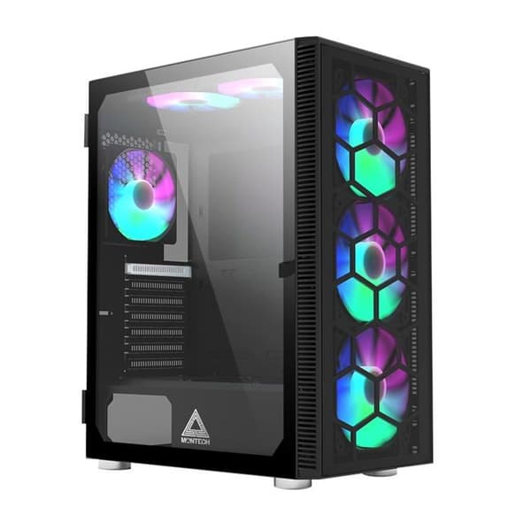 MONTECH X3 Glas midi tower Svart spelfodral