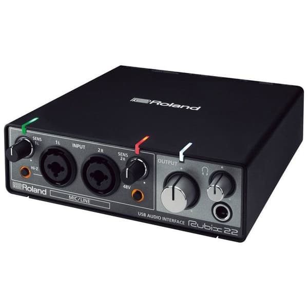 Ljudgränssnitt - ROLAND - Rubix22 - USB-driven - 2 ingångar - 2 utgångar