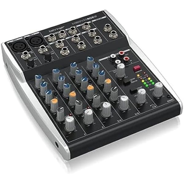 Behringer XENYX 802S Premium 8-ingångars analog mixer med USB-strömningsgränssnitt