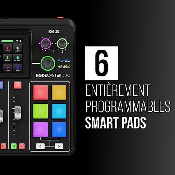 RØDE RØDECaster Duo Kompakt allt-i-ett ljudproduktionslösning för podcasting, streaming, musikproduktion och