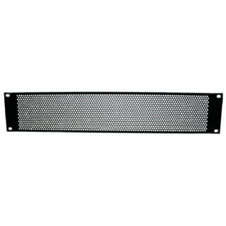 Ventilationsgaller - ADAM HALL - 2U - 1,5 mm stål - Ventilationsyta 210 cm² - Rundade kanter