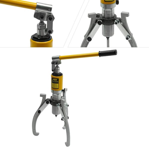 3-jaw hydraulisk dragare, justerbar spridning, hållbart kolstål, lättanvänd