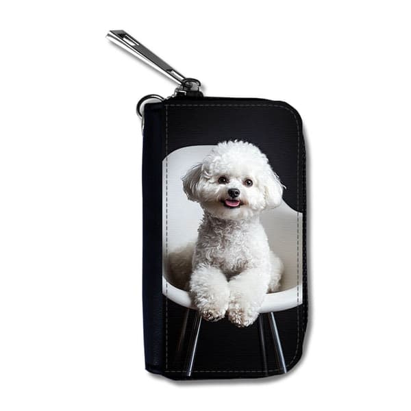 Hund Bichon Frise Bilnyckelfodral