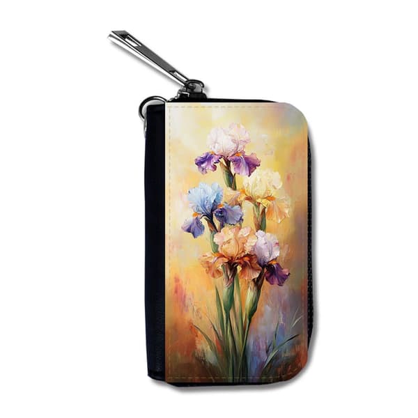 Blomster Iris Maleri Bilnøkkelveske / Bilnøkkeletui